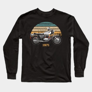 A70 Lightning 1971 Vintage Motorcycle Design Long Sleeve T-Shirt